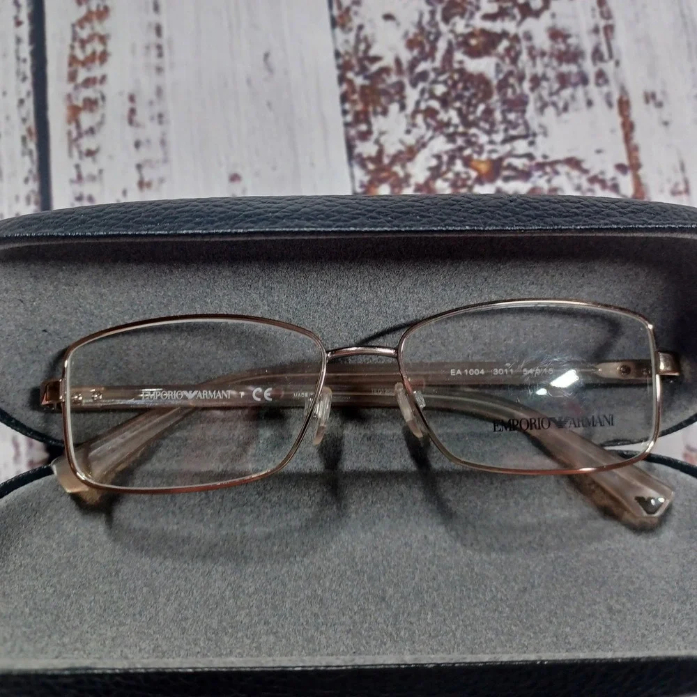 Emporio Armani Eyeglasses Womens‎ 54mm Rose Gold Excellent EA 1004 3011 Frames